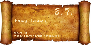 Bondy Tessza névjegykártya